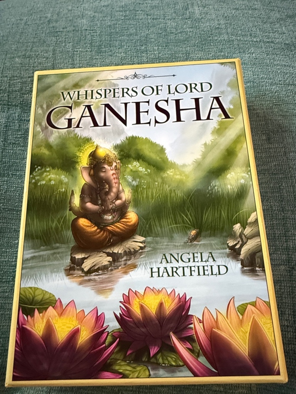 Whispers of Lord Ganesha by Angela Hartfield Tarot Card Set box cards guidebook